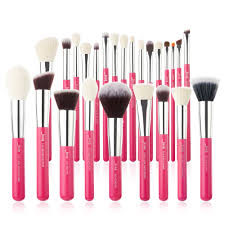jessup 25pcs pink cosmetic brush set