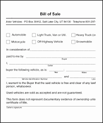 14 Vehicle Bill Of Sale Utah Profesional Resume