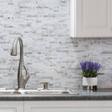 Stick Backsplash In Marble Shine