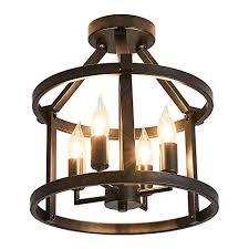 Rustic Candle Style Pendant Light For