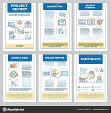 Project Report Brochure Template Layout Stock Vector Bsd