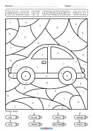 free color by number worksheets
