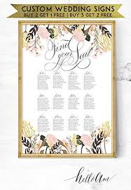 Amazon Com Malertaart Wedding Seating Seating Chart Poster