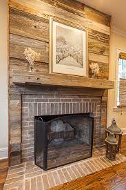 reclaimed barnwood fireplace surround