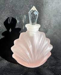 Vintage Satin Pink Frosted Glass S