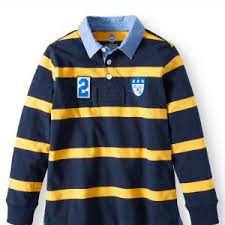 Wonder Nation Stripped Rugby Polo Boys And Big Boys Shirt