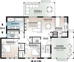 1200 sqft apartment | i need a good design for a 1200 sqft apartment. House Plan 76527 Modern Style With 1200 Sq Ft 2 Bed 1 Bath