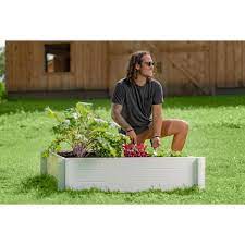 Vinyl Hudson Raised Garden Bed White