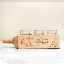 Shot Glasses With Personalized Wooden