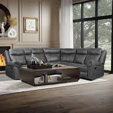 Polyester Reclining Sectional Sofa