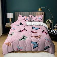 Girls Pink Bedding Colorful Erfly