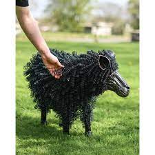Black Twisted Metal Sheep Garden