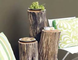 Wood Logs Into Outdoor Furniture