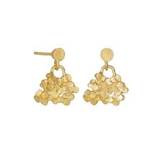 crown drops 18ct gold plated sterling