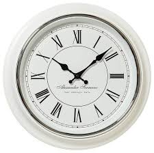 Classic White Wall Clock Transitional