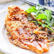 chinese pan fried fish with soy sauce