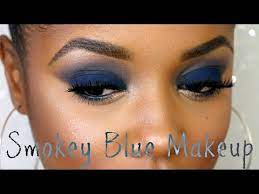 navy blue smokey eye makeup ellarie