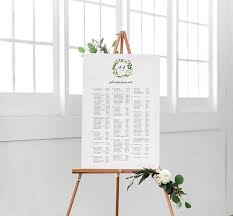 Custom Seating Chart Printable Table Chart Botanical