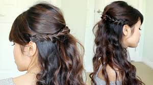 Give your wedding day hairstyle a little something extra with braided details. Prom Hairstyle Braided Half Updo Feat Nume Reverse Curling Wand Youtube