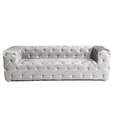adelle tufted sofa grey silvera