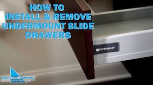 remove undermount slide drawers