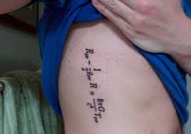 Man Rib Side Equation Tattoo