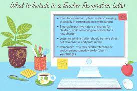 teacher resignation letter exles