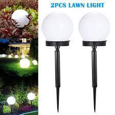 2 Pcs Led Solar Ball Lamp Garden Ball