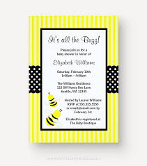 Bee and bumblebee themes have been gaining a lot of attention lately and some moms even buy sets of bumblebee party favors and. 5 Cute Bumble Bee Baby Shower Invitations Print Creek Studio Inc