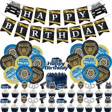 police theme birthday party supplies