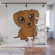 Dachshund Wiener Dog Wall Mural By