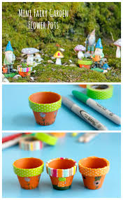 make mini fairy garden flower pots