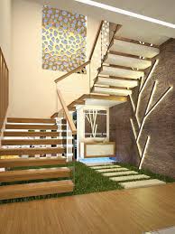 A stair's slope determines how easy or comfortable it is to walk up or down the staircase. Stunning Modern Staircase Living Area Interior Design Free Kerala Home Plans