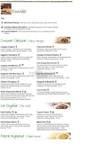 menu of olive garden italian restaurant