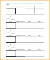 Blank Movie Film Storyboard Template A3 Free Templates