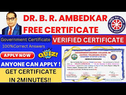dr bhim rao ambedkar free certificate