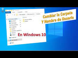 user folder in windows 10