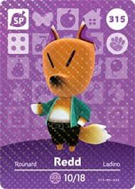 1 scissors 002 tom nook: Amazon Com Redd Nintendo Animal Crossing Happy Home Designer Series 4 Amiibo Card 315 Video Games