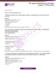 Class 10 Maths Chapter 17 Mensuration