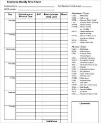 Sample Weekly Time Sheet 9 Examples In Word Pdf
