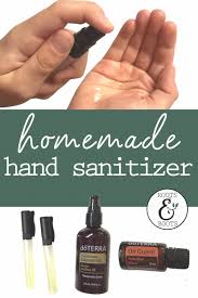 homemade hand sanitizer with essential