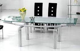 contemporary glass dining room table