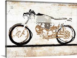 Vintage Motorcycle 1 Wall Art Canvas