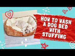 how to wash a dog bed with stuffing