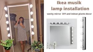 diy ikea vanity mirror with lights