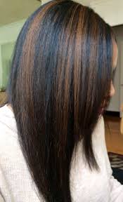 Highlights on dark hair cut across the board because they work fresh and new. Black Hair With Caramel Highlights Black Hair With Highlights Hair Highlights Hair Styles