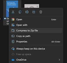 how to create a zip file on any device