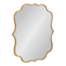 Scalloped Metal Framed Gold Mirror