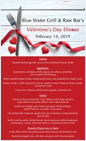 Shop fresh favorites & fun gifts! Valentine S Day Dinner 2019 Click Here For Menu And Reservations Blue Water Grill
