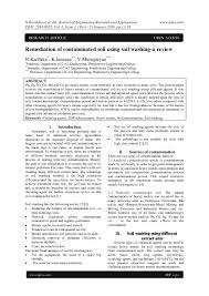 These contaminants can also lead to food poisoning. Pdf Remediation Of Contaminated Soil Using Soil Washing A Review Ijera Journal Academia Edu